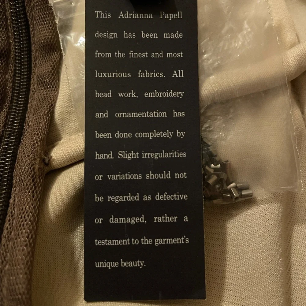 NWT Adrianna Papell Hand Beaded Gown - Picture 4 of 7